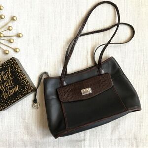 Brighton vintage 90s brown leather handbag purse